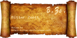 Bitter Zsolt névjegykártya