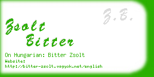 zsolt bitter business card